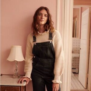 Madewell straight leg denim overalls